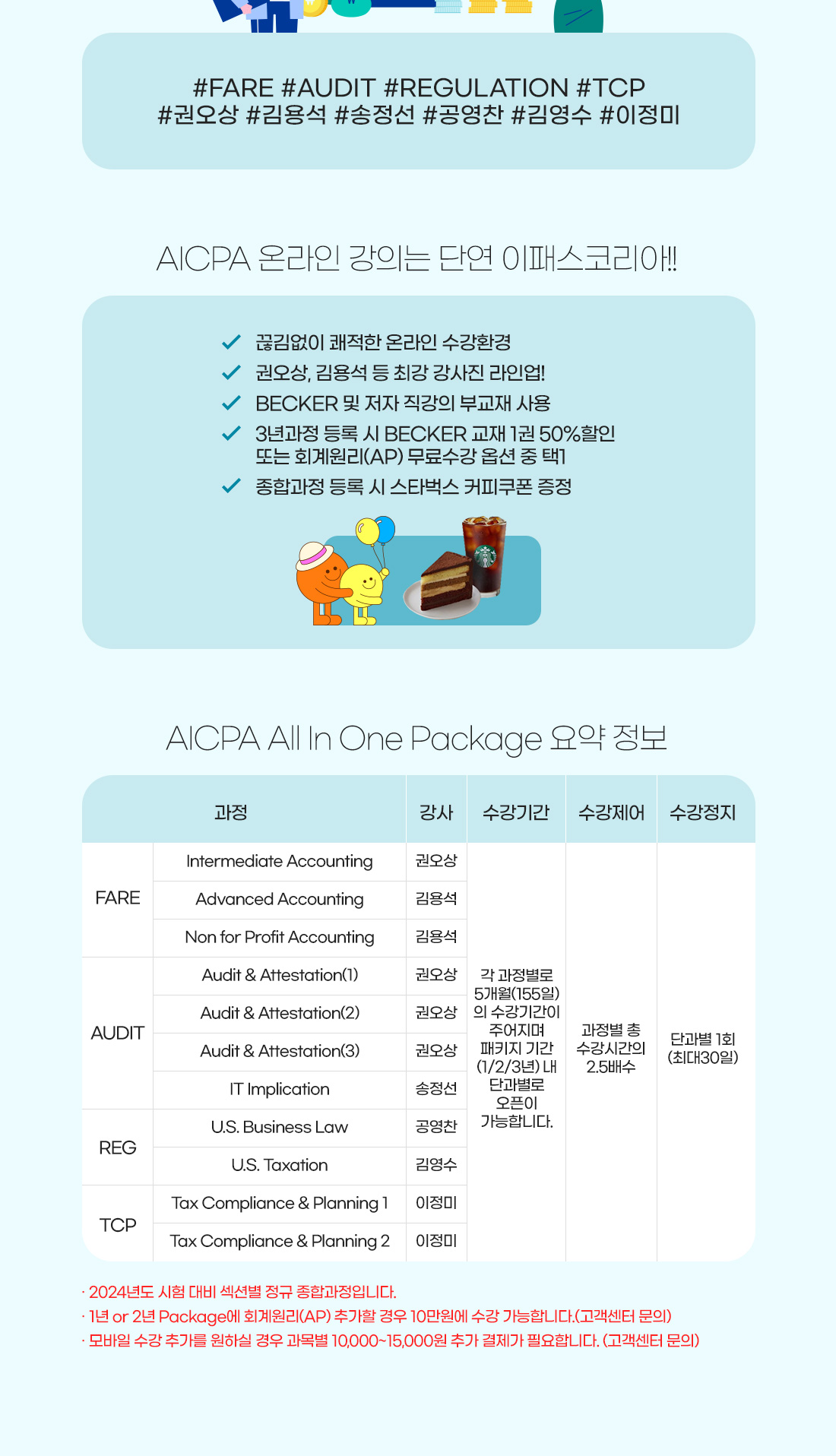 AICPA All In One Package 요약 정보