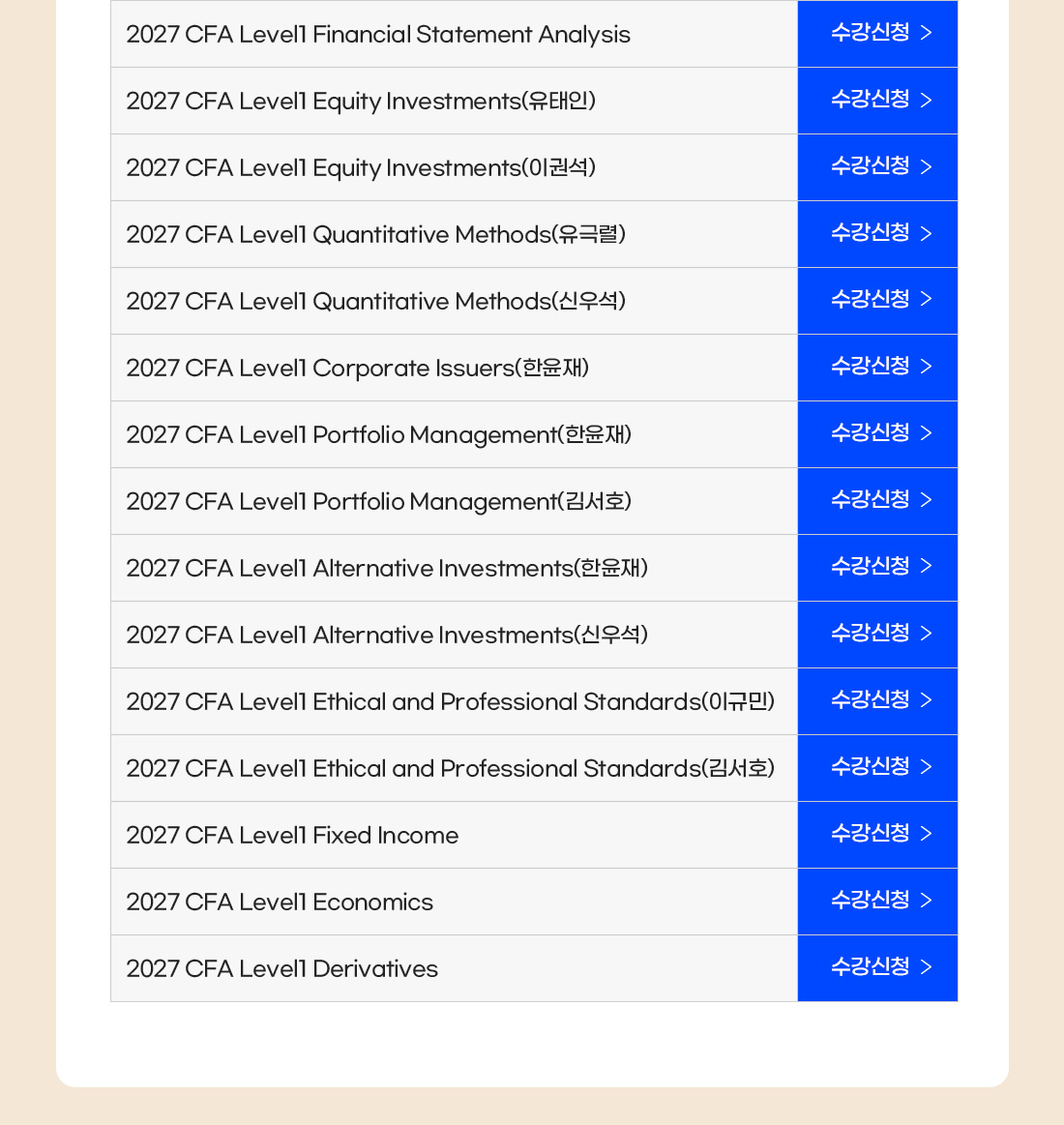CFA Level1 썸머이벤트